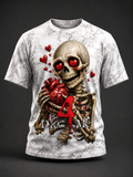 Die4Me Oversized Skeleton Love T-Shirt